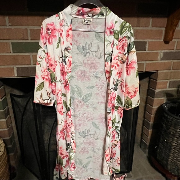 OS Show Me Your Mumu Boho Cottage Core Floral Robe - Picture 2 of 8